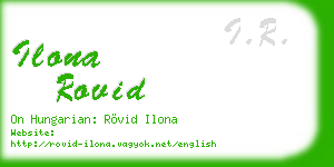 ilona rovid business card